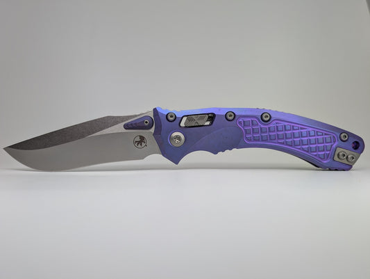 Microtech Marfione Select Amphibian RAM-LOK Purple Haze Anodized Frag Titanium Folding Knife