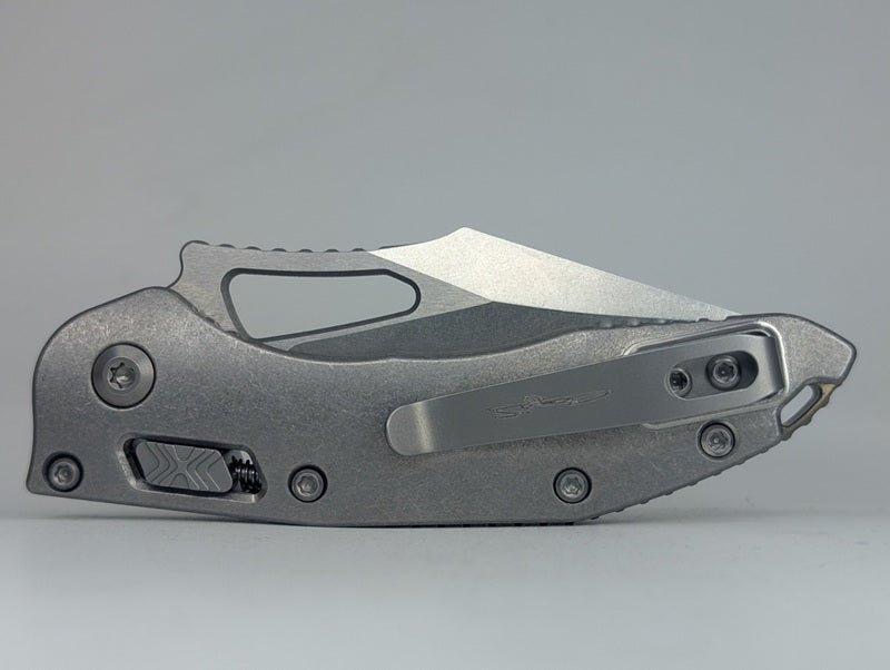 Microtech Marfione Select M-Stitch RAM-LOK Titanium Stonewash Folding Knife