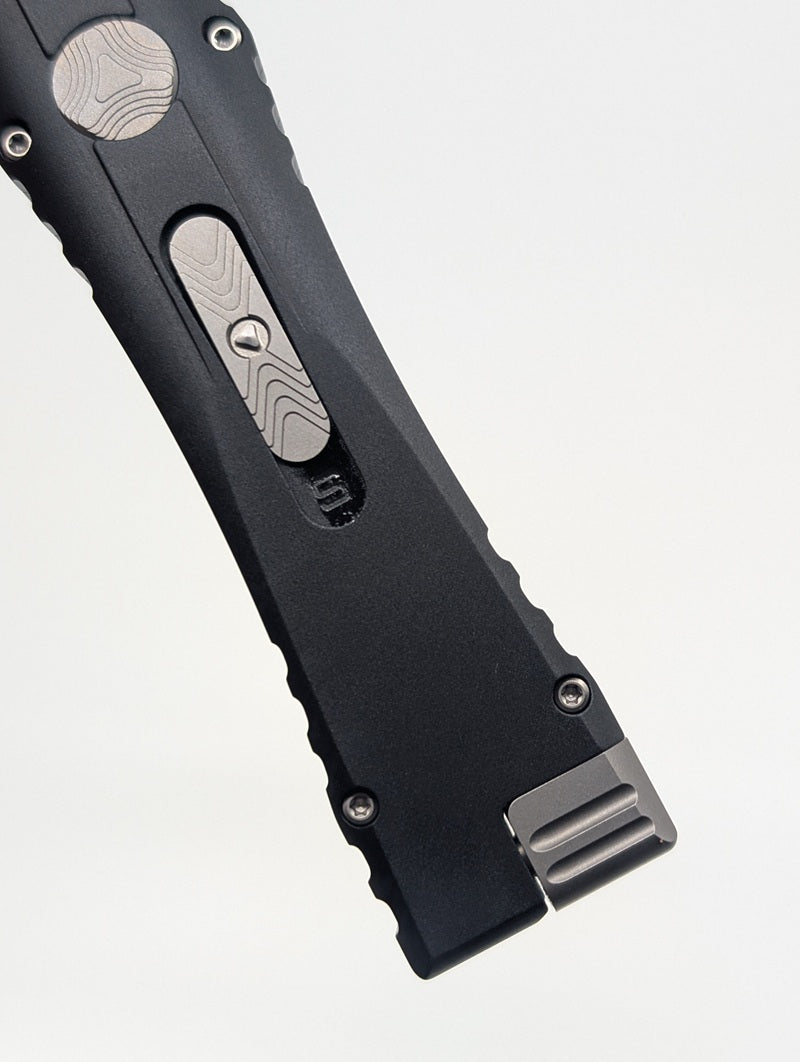 Microtech Marfione Select Nemesis IV Black Double Edge Stonewash Out the Front Knife