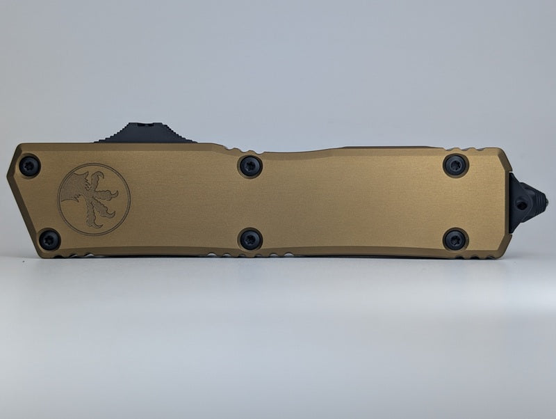 Microtech Scarab II Gen III Executive Tan Tanto DLC Out the Front Knife