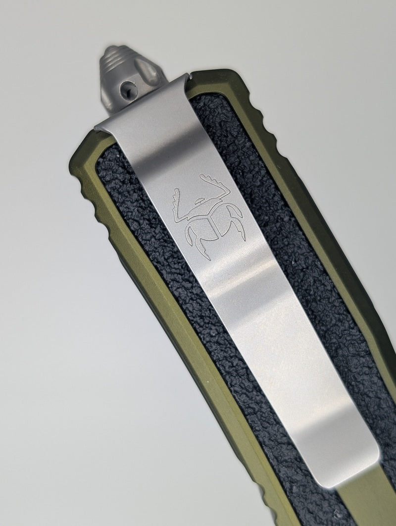 Microtech Scarab II S/E Gen III OD Green Stonewash Out the Front Knife