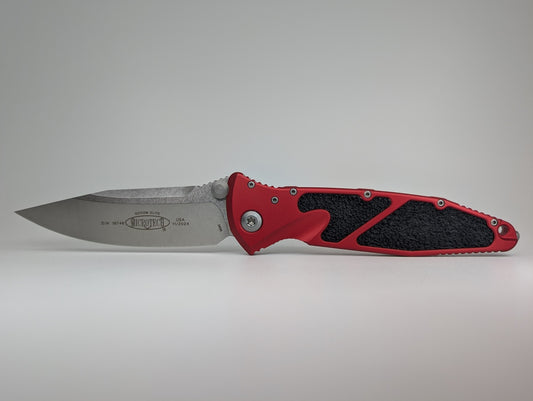 *Consignment* Microtech Socom Elite S/E Red Stonewash Manual Folding Knife