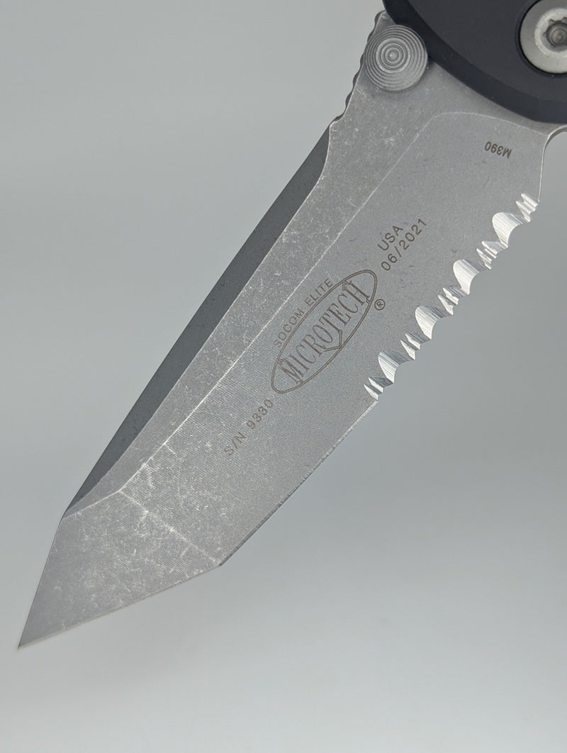 *Consignment* Microtech Socom Elite T/E Apocalyptic Partial Serrated Folding Knife