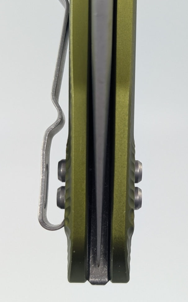 *Consignment* Microtech Stitch RAM-LOK Single Edge Fluted OD Green Apocalyptic Folding Knife