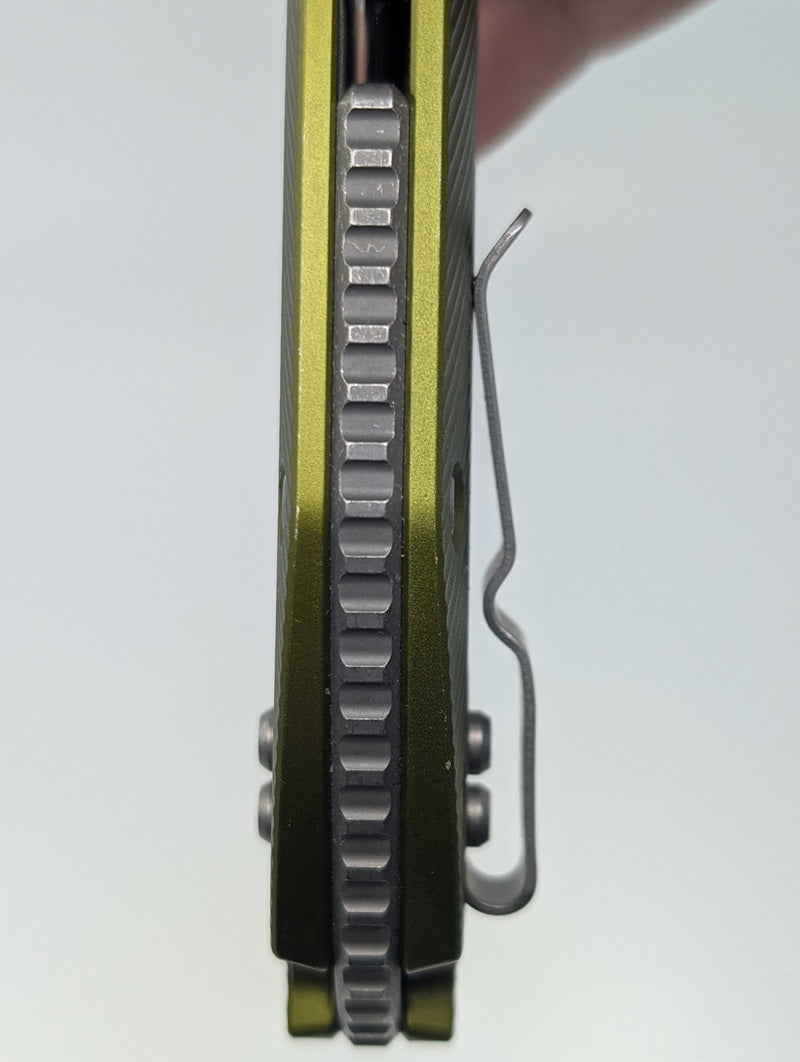 *Consignment* Microtech Stitch RAM-LOK Single Edge Fluted OD Green Apocalyptic Folding Knife