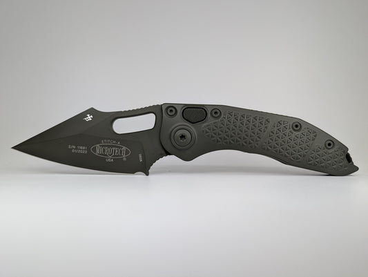 *Consignment* Microtech Stitch Auto S/E Cerakote OD Green Folding Knife