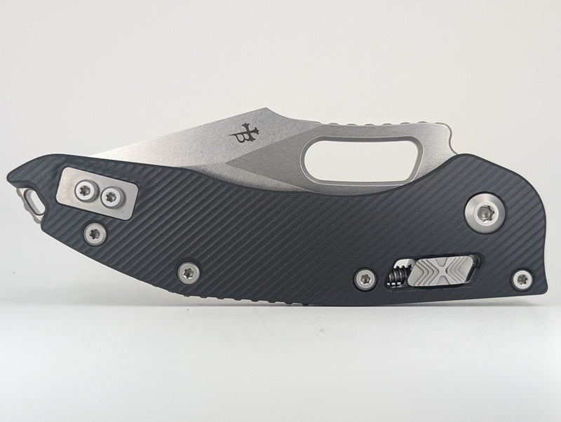 *Consignment* Microtech Stitch RAM-LOK Black Aluminum Fluted Stonewash Folding Knife