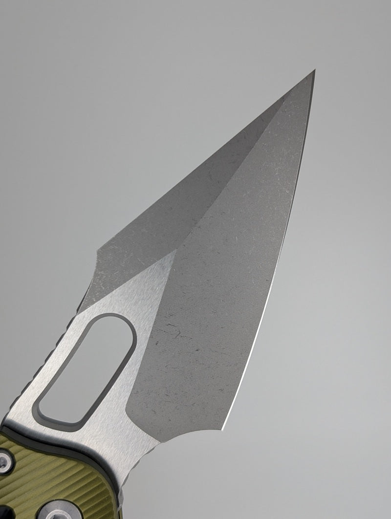 Microtech Stitch RAM-LOK S/E Fluted OD Green Apocalyptic Folding Knife