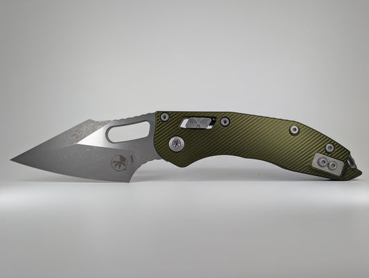 Microtech Stitch RAM-LOK S/E Fluted OD Green Apocalyptic Folding Knife