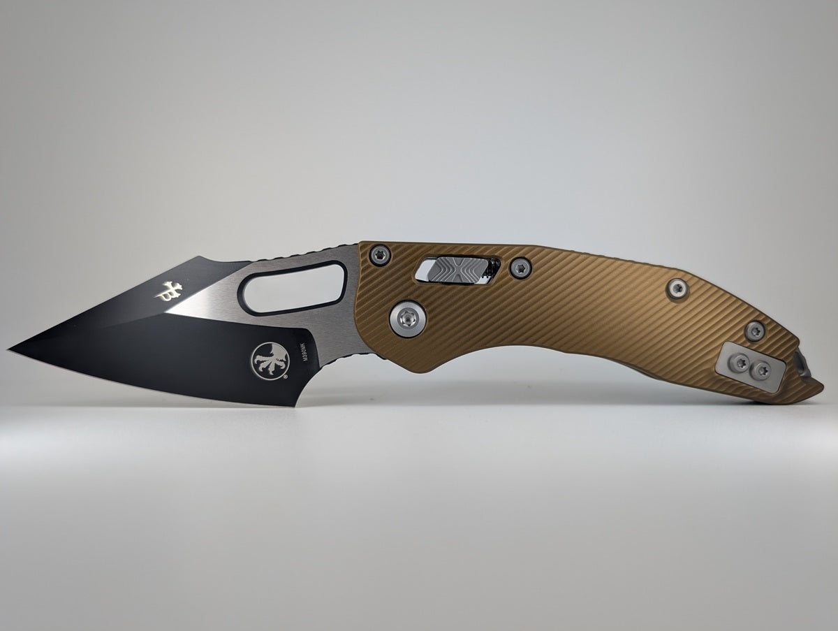Microtech Stitch RAM-LOK S/E Fluted Tan Folding Knife