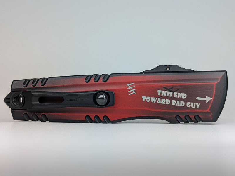Microtech x Surefire Luminary ZBP D/E Signature Series "Deadpool" Out the Front Knife
