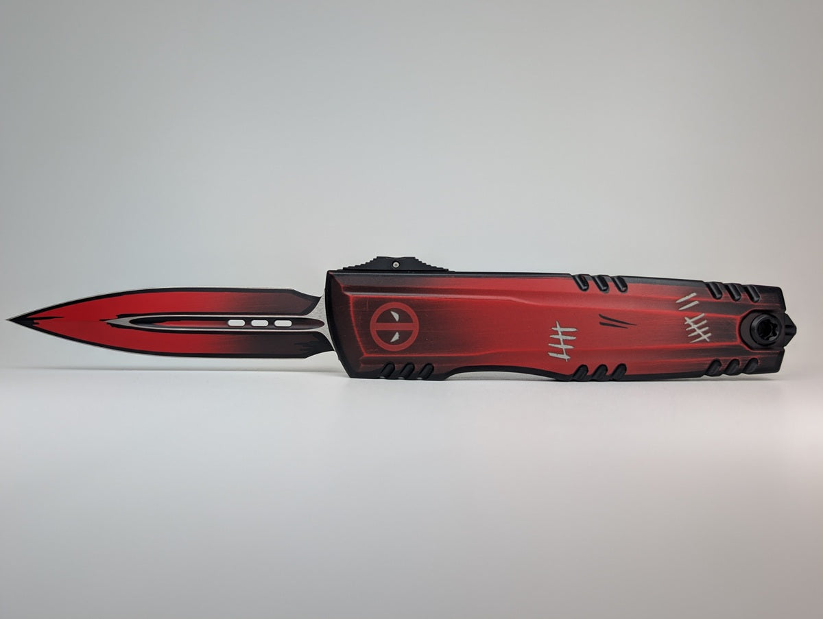 Microtech x Surefire Luminary ZBP D/E Signature Series "Deadpool" Out the Front Knife