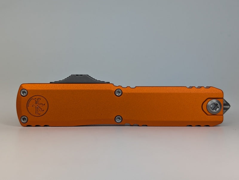 Microtech UTX-70 Gen IV Orange Spartan Stonewash Out the Front Knife