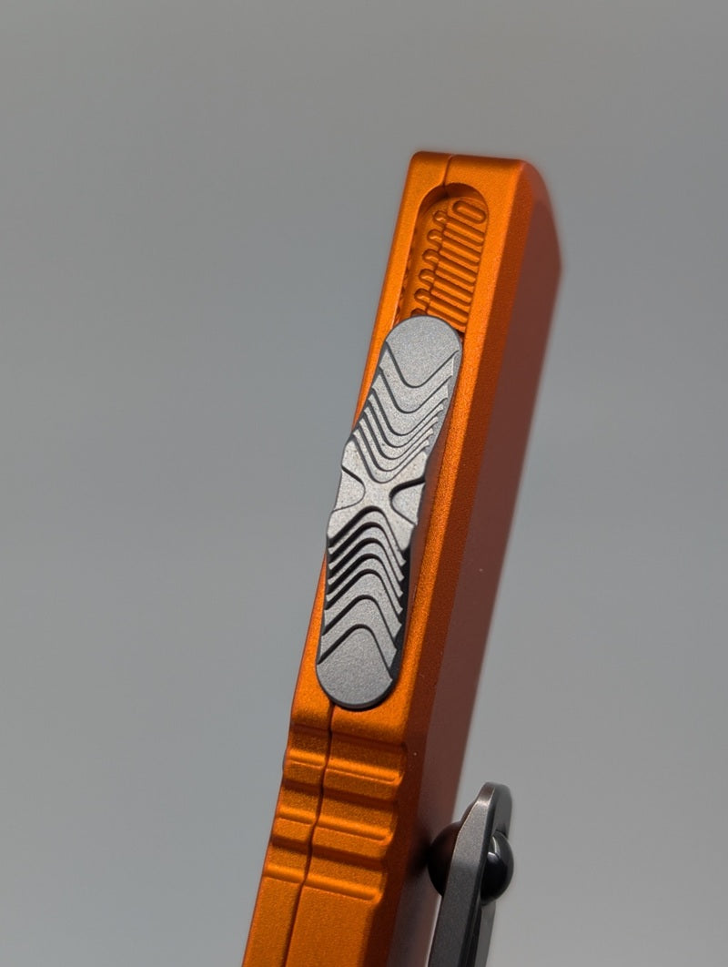Microtech UTX-70 Gen IV Orange Spartan Stonewash Out the Front Knife