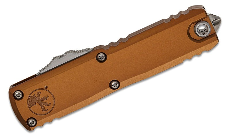Microtech UTX-85 Gen III D/E Tan Stonewash Out the Front Knife