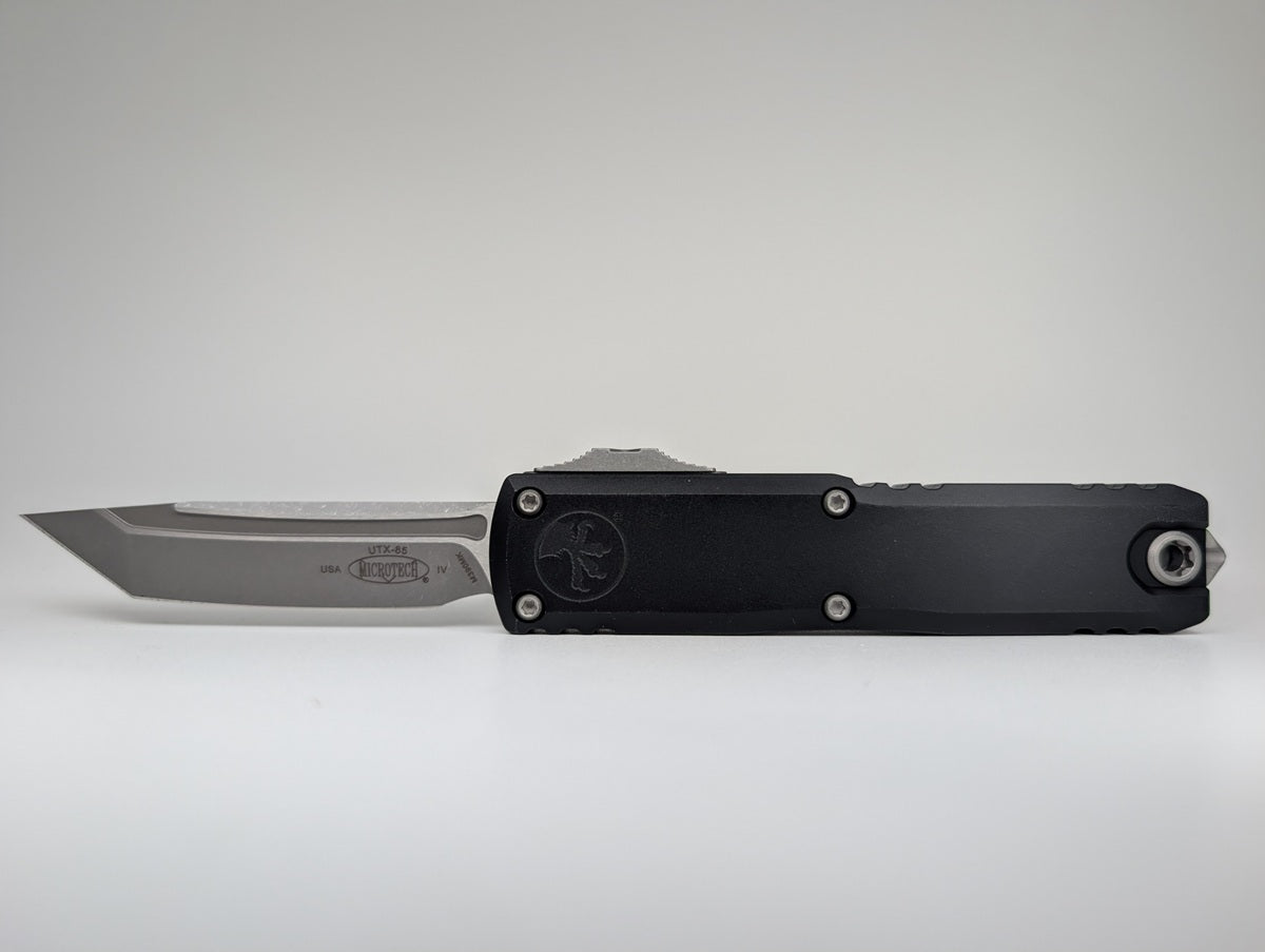 Microtech UTX-85 T/E Gen IV Black Apocalyptic Out the Front Knife