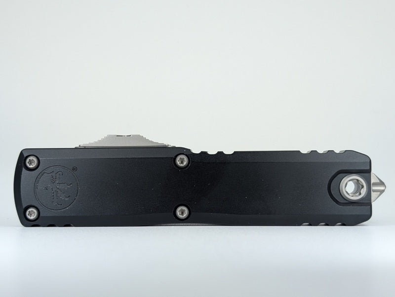 Microtech UTX-85 Gen IV D/E Black Stonewash Full Serrated Out the Front Knife