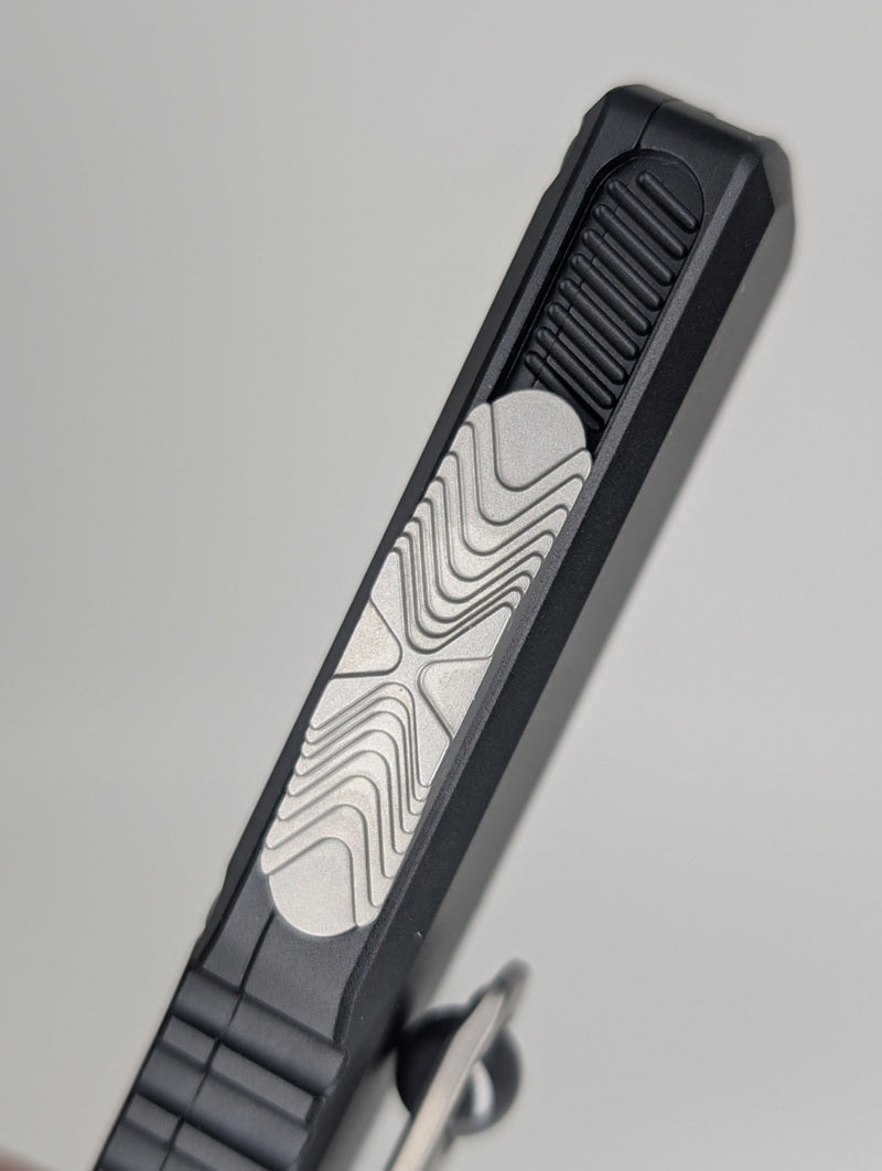 Microtech UTX-85 Gen IV D/E Black Stonewash Partial Serrated Out the Front Knife