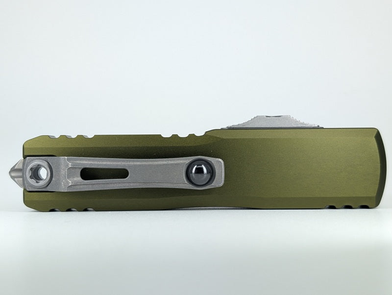 Microtech UTX-85 Gen IV D/E OD Green Apocalyptic Out the Front Knife