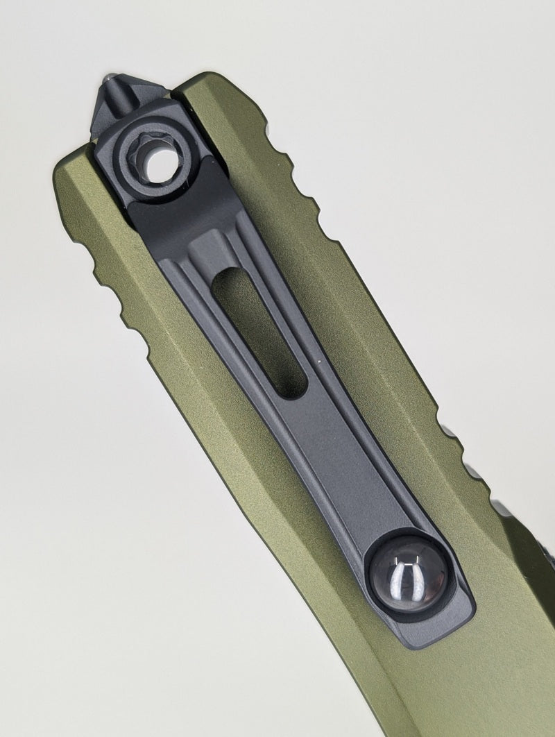 Microtech UTX-85 S/E Gen IV OD Green DLC Out the Front Knife