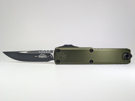 Microtech UTX-85 S/E Gen IV OD Green DLC Out the Front Knife
