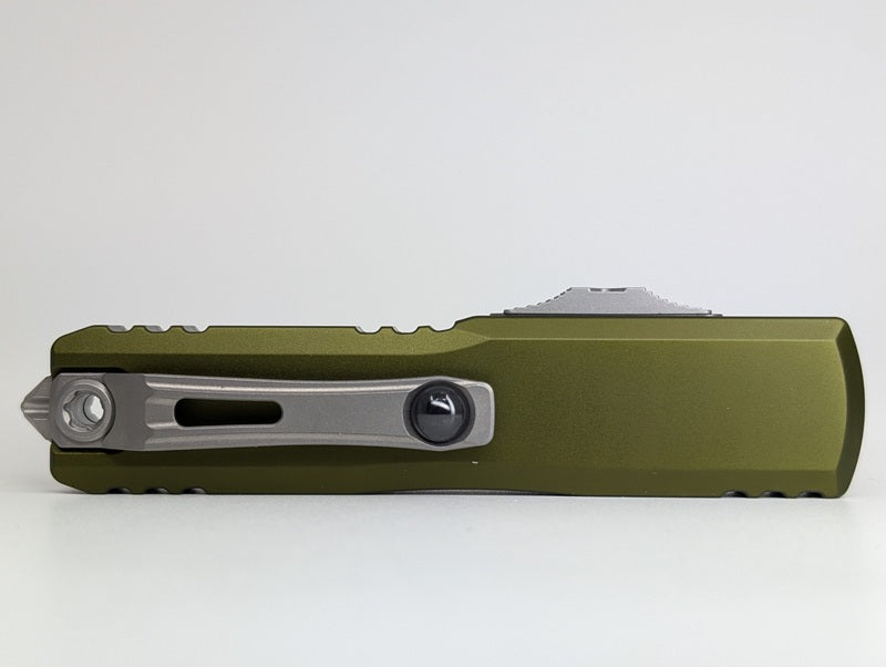 Microtech UTX-85 T/E Gen IV OD Green Stonewash Out the Front Knife