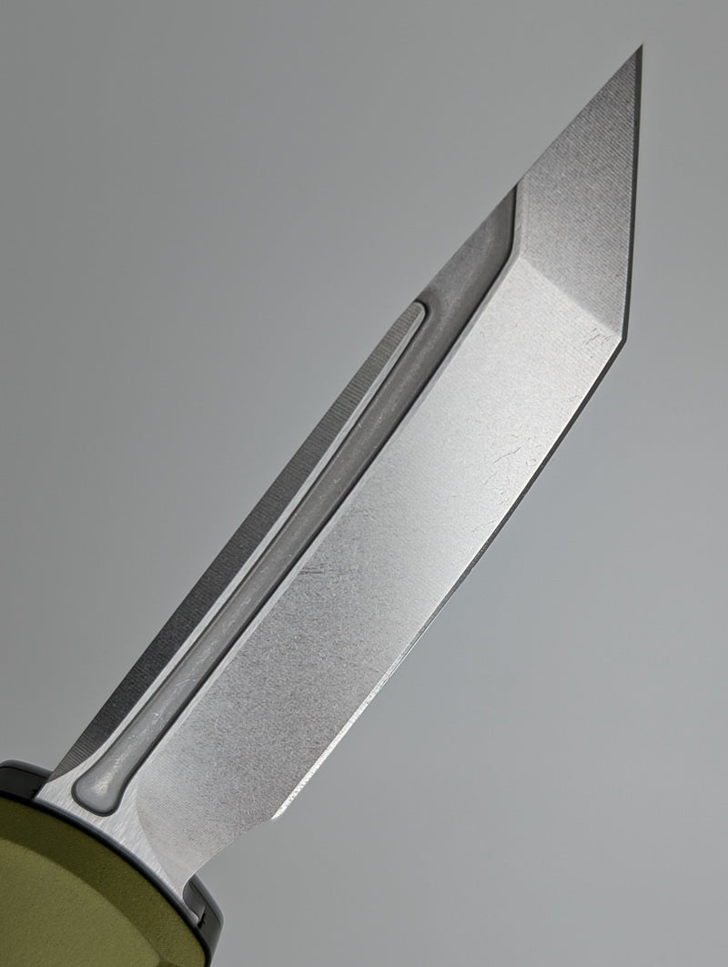 Microtech UTX-85 T/E Gen IV OD Green Stonewash Out the Front Knife