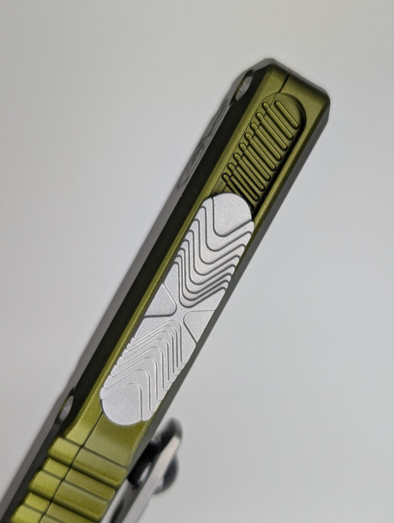 Microtech UTX-85 T/E Gen IV OD Green Stonewash Out the Front Knife