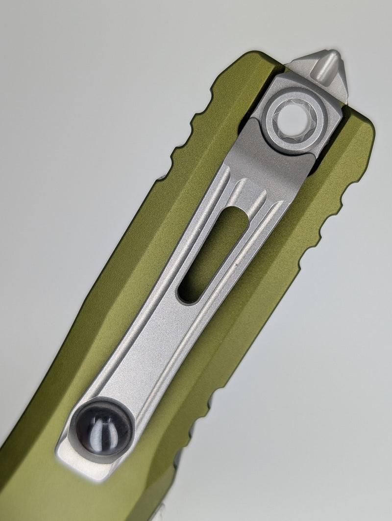 Microtech UTX-85 T/E Gen IV OD Green Stonewash Out the Front Knife