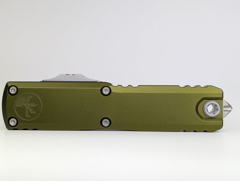 Microtech UTX-85 T/E Gen IV OD Green Stonewash Out the Front Knife