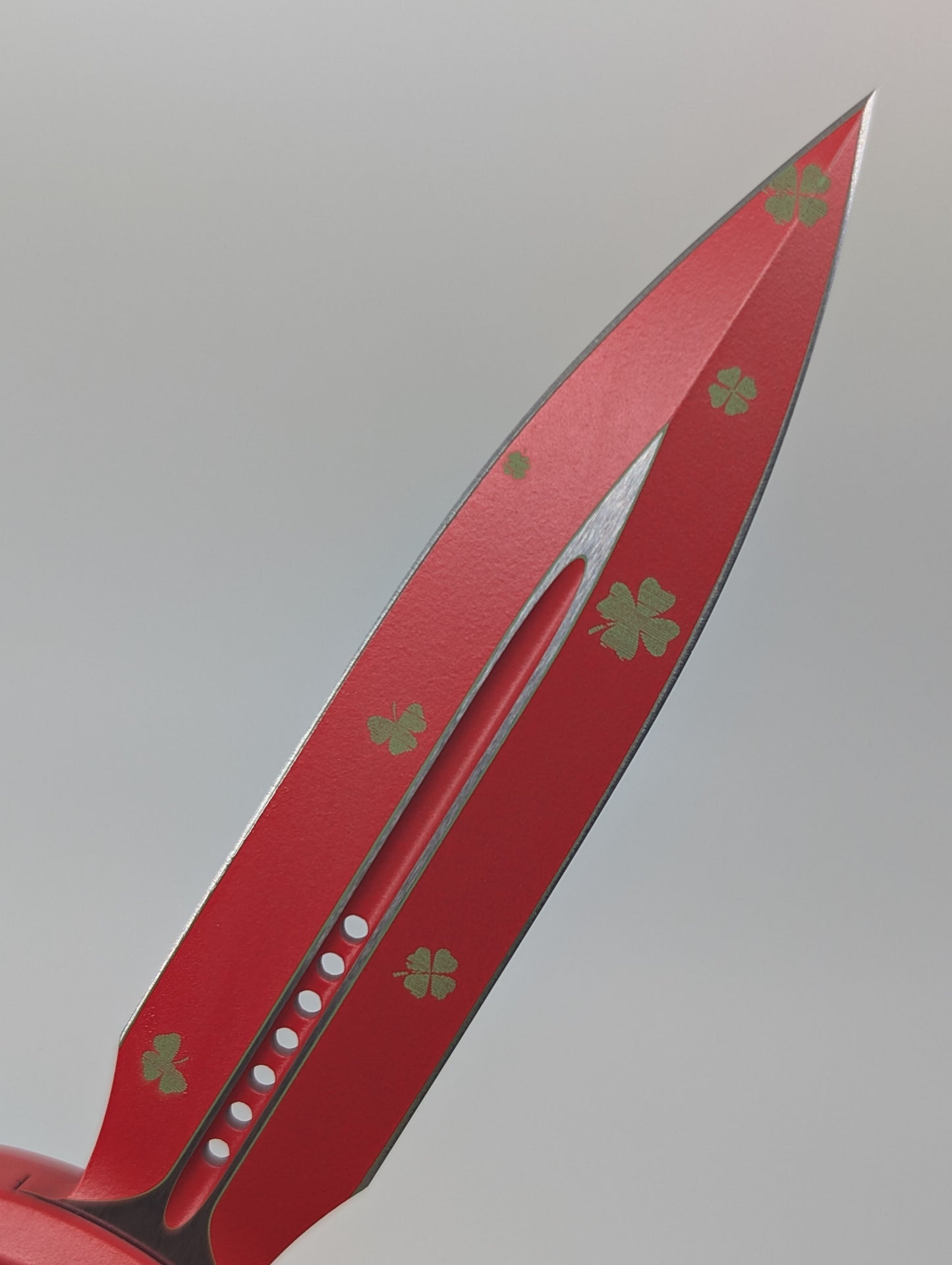 Microtech UTX-85 Gen IV St. Patrick's Day Out the Front Knife