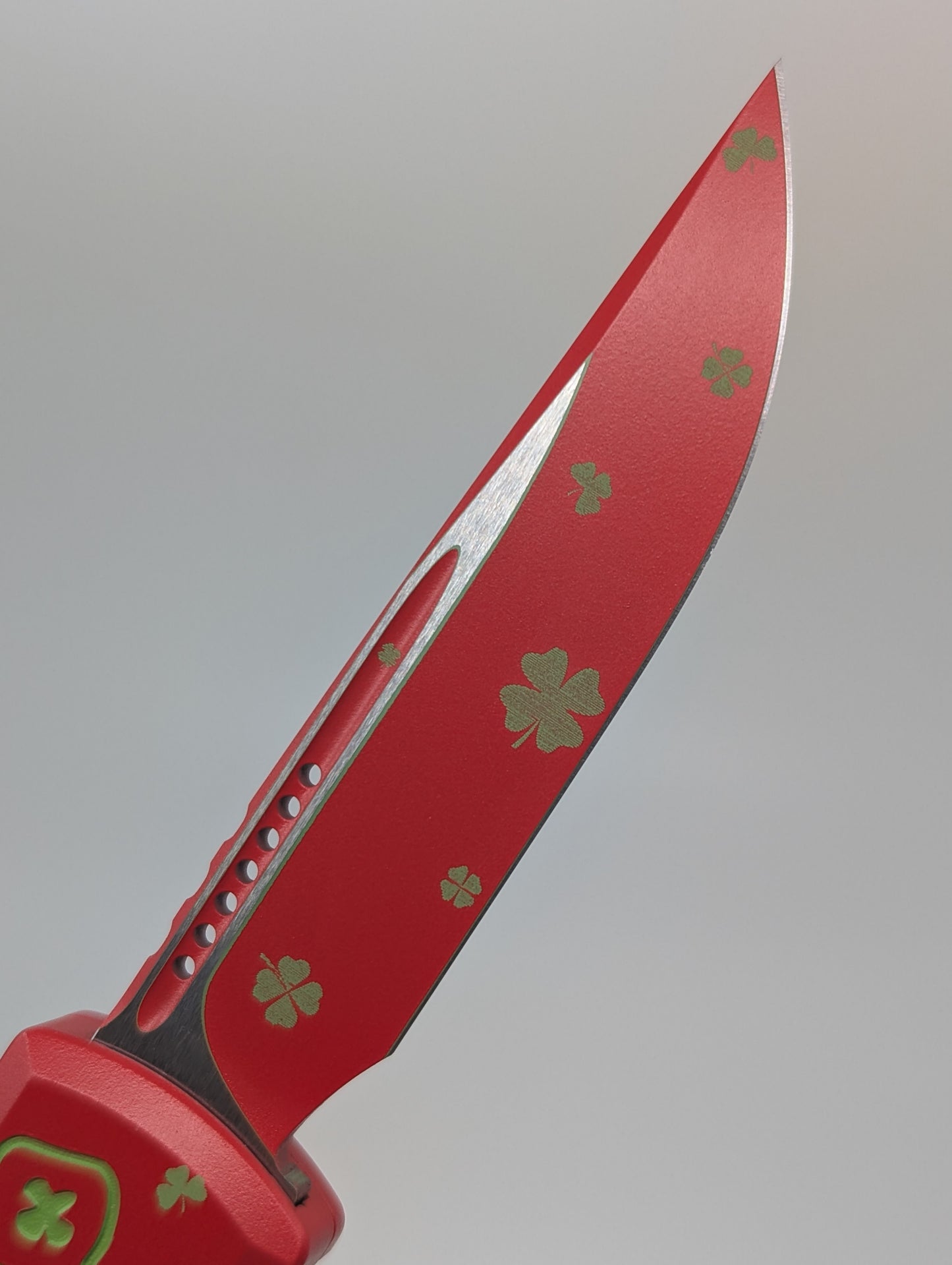 Microtech UTX-85 Gen IV St. Patrick's Day Out the Front Knife