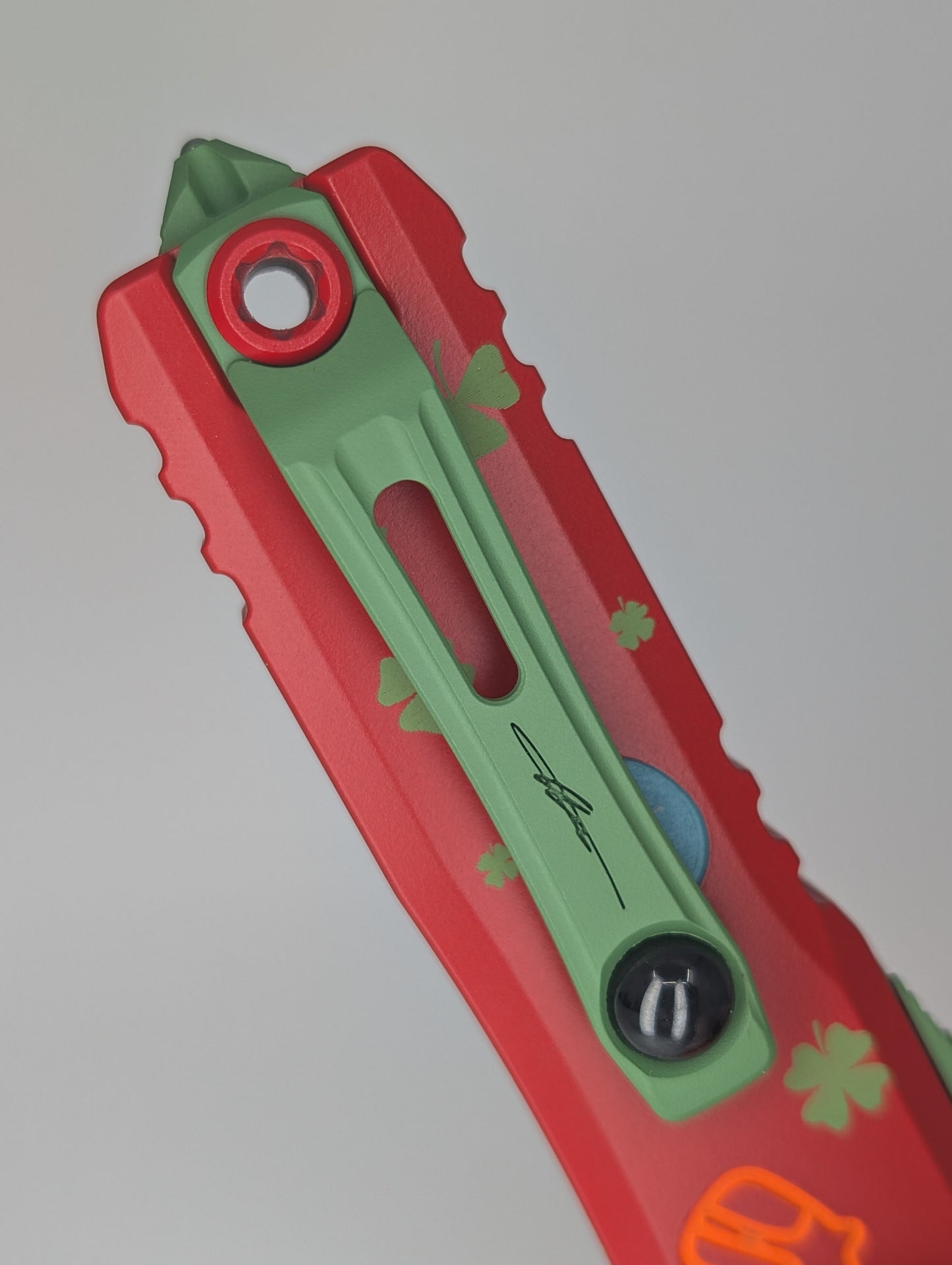 Microtech UTX-85 Gen IV St. Patrick's Day Out the Front Knife