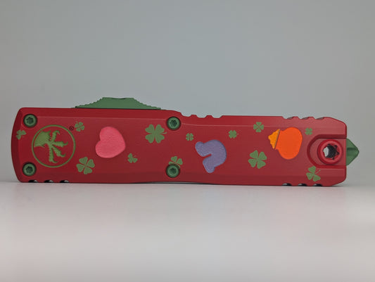 Microtech UTX-85 Gen IV St. Patrick's Day Out the Front Knife