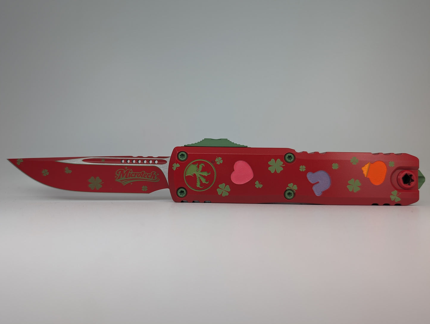 Microtech UTX-85 Gen IV St. Patrick's Day Out the Front Knife
