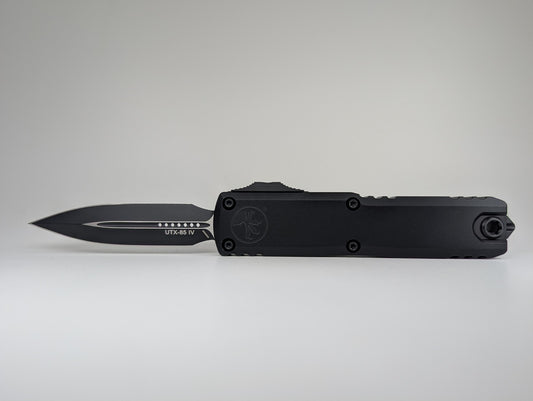 Microtech UTX-85 D/E Gen IV Black Tactical DLC Out the Front Knife