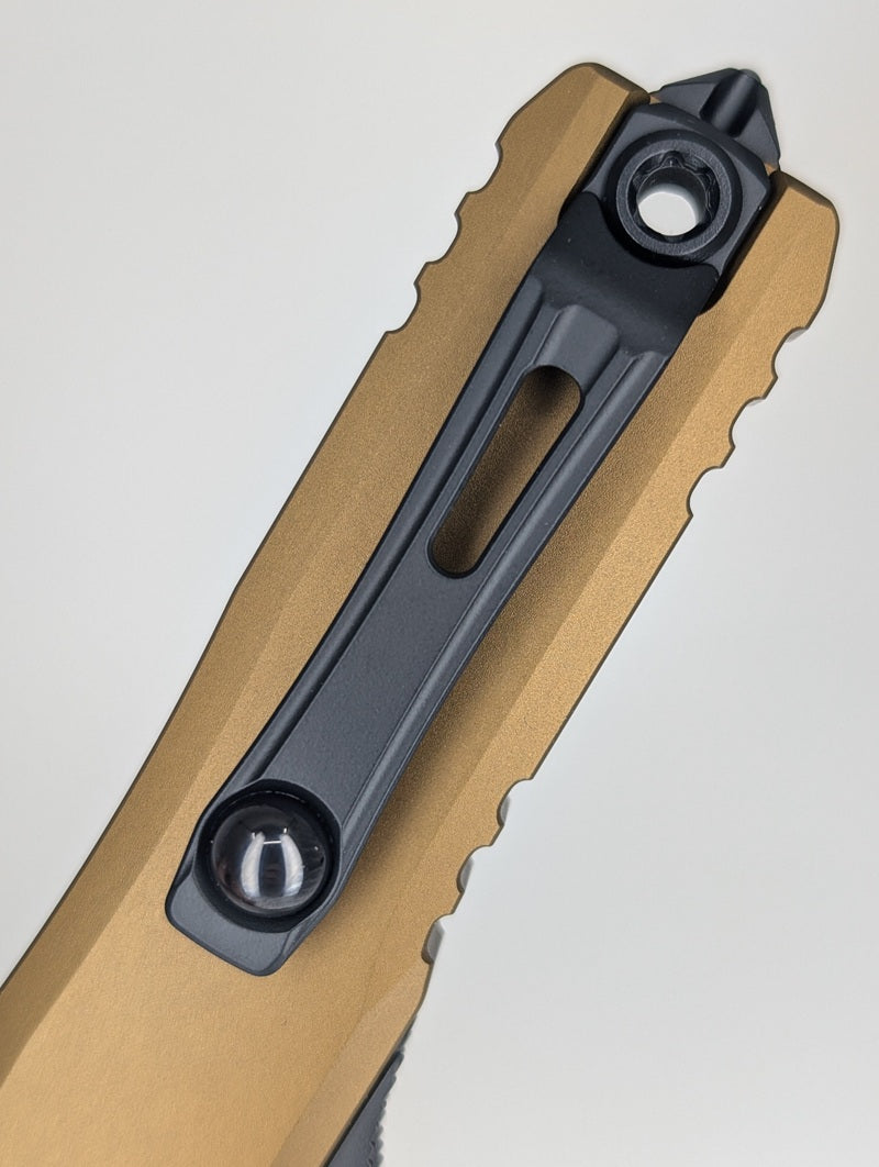 Microtech UTX-85 D/E Gen IV Tan Tactical DLC Out the Front Knife