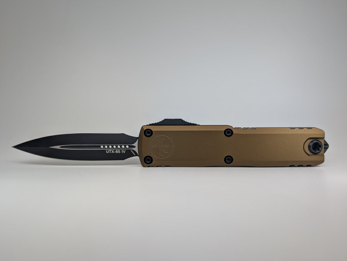 Microtech UTX-85 D/E Gen IV Tan Tactical DLC Out the Front Knife