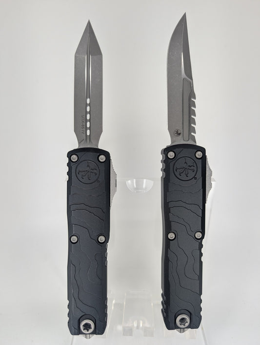 Microtech UTX-85 Gen IV Signature Series Topographic Black Out the Front Knife