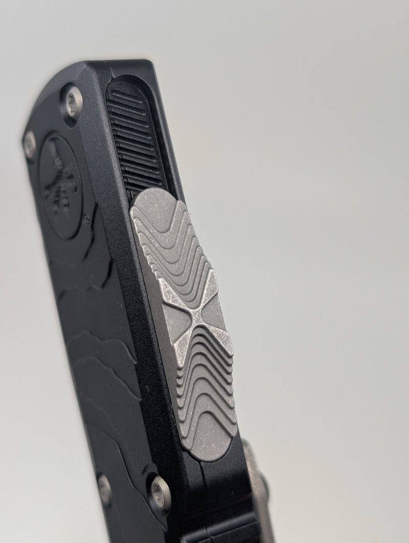 Microtech UTX-85 Gen IV Signature Series Topographic Black Out the Front Knife