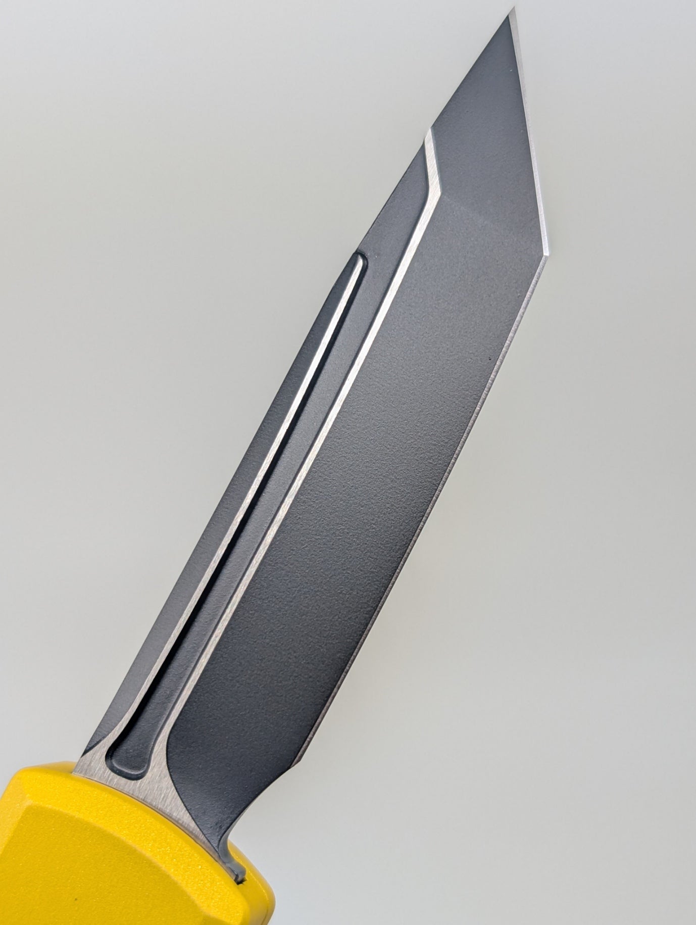Microtech UTX-85 Gen IV Yellow DLC Black Out the Front Knife