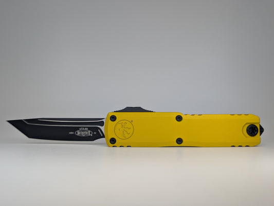Microtech UTX-85 Gen IV Yellow DLC Black Out the Front Knife
