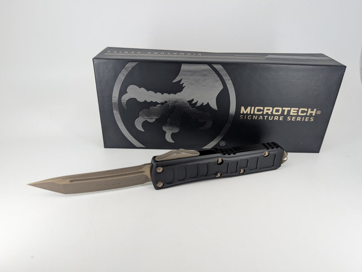 *Consignment* Microtech UTX-85 II T/E Signature Series Apocalyptic Bronze Out the Front Knife