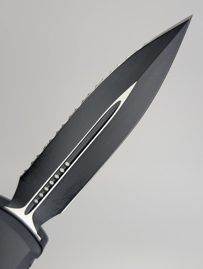 Microtech UTX-85 D/E Gen IV Tactical Full Serrated Out the Front Knife