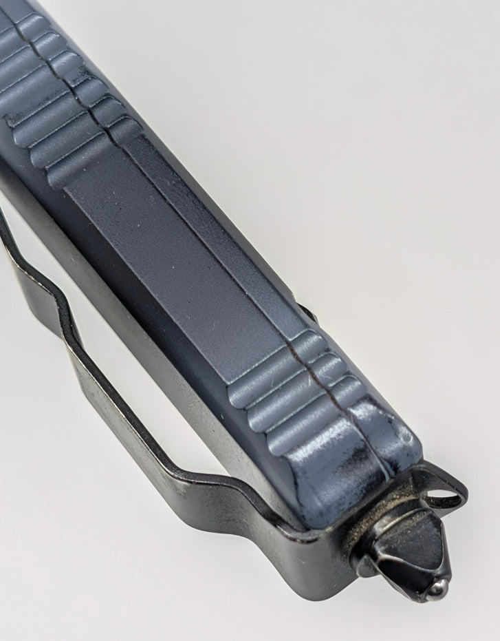 *Consignment* Microtech Ultratech Black & Grey Cerakote Out the Front Knife