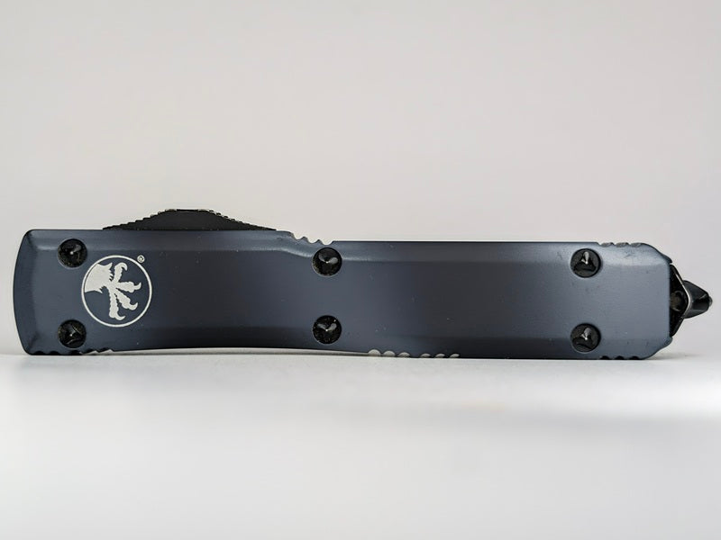 *Consignment* Microtech Ultratech Black & Grey Cerakote Out the Front Knife
