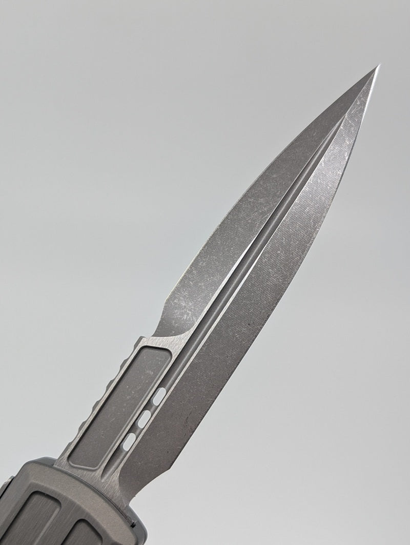 Microtech Ultratech EX ZBP Bayonet Natural Clear Apocalyptic Out the Front Knife