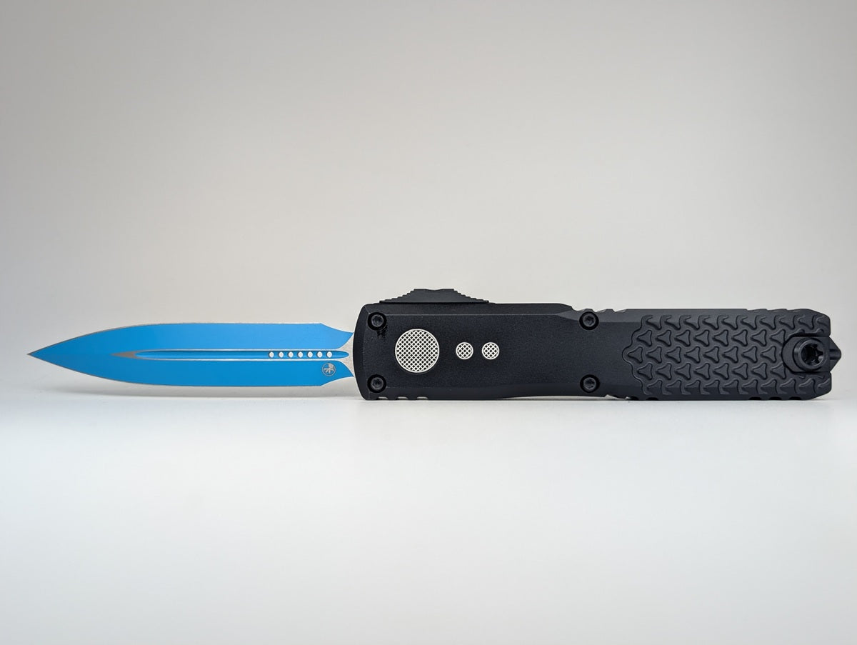 Microtech Ultratech Gen IV D/E Blue Jedi Knight Out the Front Knife