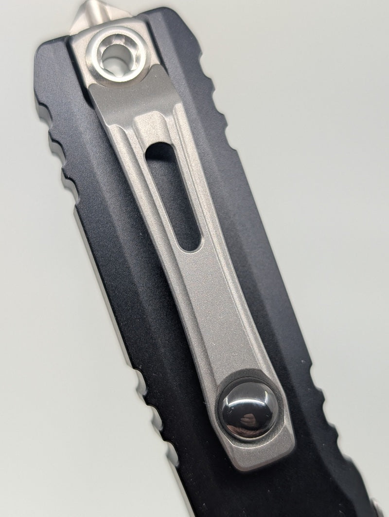 Microtech Ultratech Gen IV Double Edge Partial Serrated Stonewash Out the Front Knife