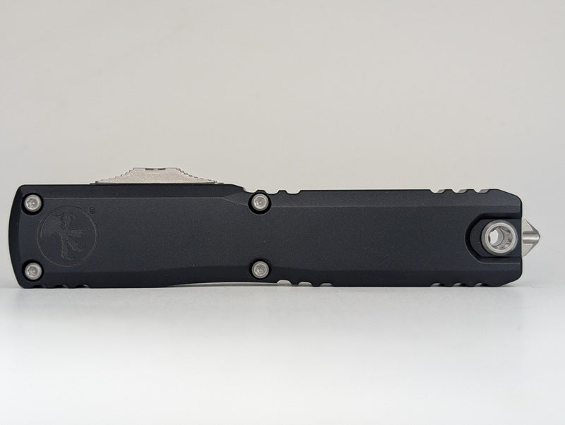 Microtech Ultratech Gen IV Double Edge Partial Serrated Stonewash Out the Front Knife